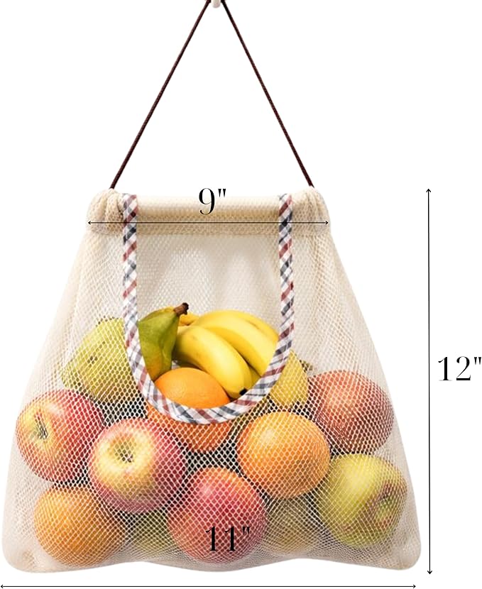 Durable Reusable Hanging Storage Mesh Bags