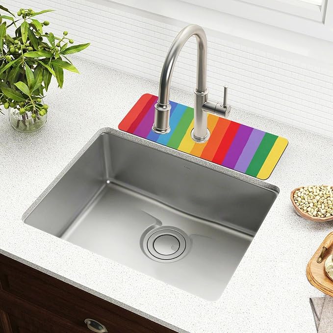 Kitchen Sink Splash Guard 2 PCS 30 Inch Sink Faucet Mat Splash Guard