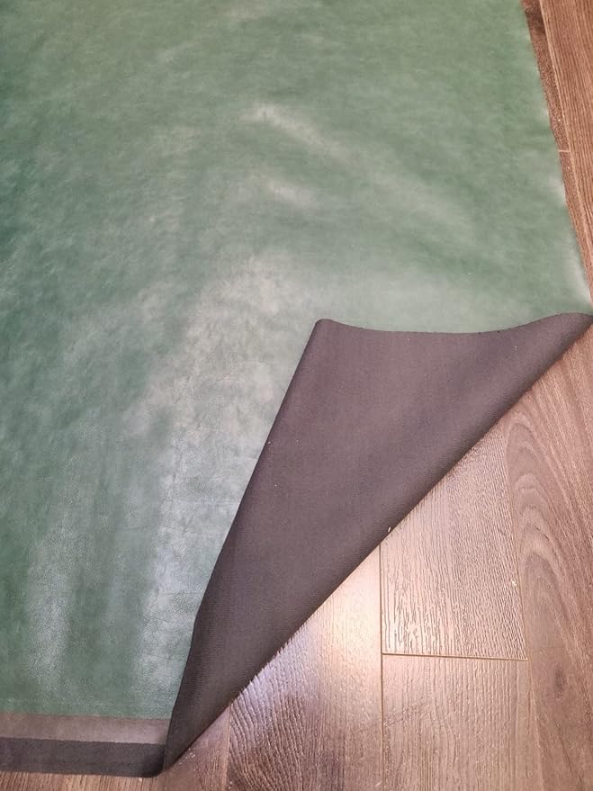 NAT Leathers | Hunter Green Soft Faux Vegan Leather PU | 1 Yard Cut by The Yard