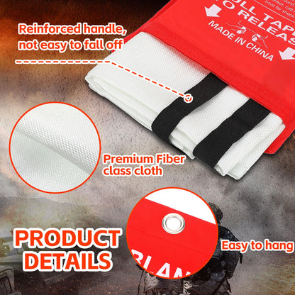 Macarrie 30 Pack Fire Blankets 39” x 39” Fire Blanket Emergency for Home and Kitchen Extinguisher Blankets Fiberglass Suppression Blanket Safety Fireproof Survival for Car Office Warehouse (Red)