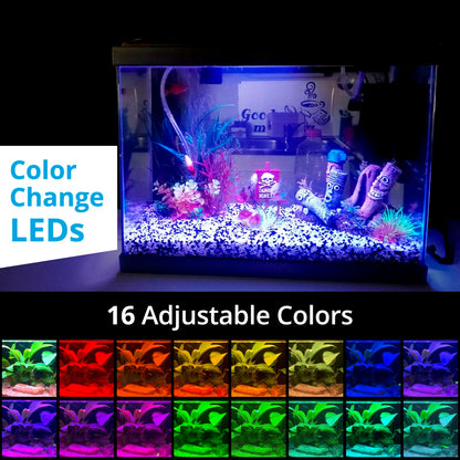 NICREW Submersible Aquarium Light, Underwater RGB Multicolor LED Lights for Fish Tank, 7 Inches, 18cm