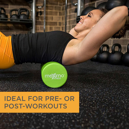 Maximo Fitness Foam Roller - High Density Exercise Roller for Trigger Point Self Massage, Muscle and Back Roller for Fitness, Physical Therapy, Yoga and Pilates, Gym Equipment (Green, 15cm x 45cm)