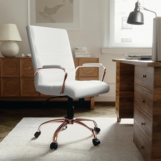 Flash Furniture Whitney Mid-Back Swivel LeatherSoft Desk Chair