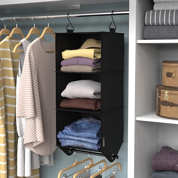 ClosetMaid 3-Shelf Fabric Hanging Closet Organizer