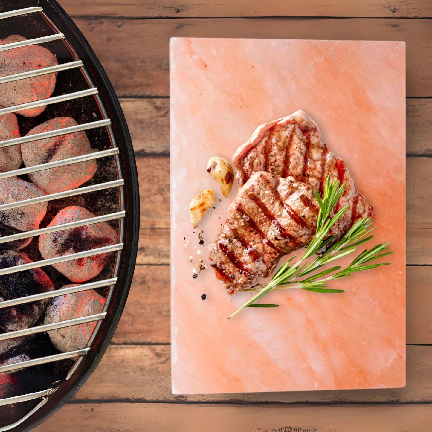 FOCUS NUTRITION Pink Himalayan Salt Block - Salt Stone For Grilling, Cooking, Serving | 100% Pure Salt Slab | Unique Gifts for Cooks | Food Grade