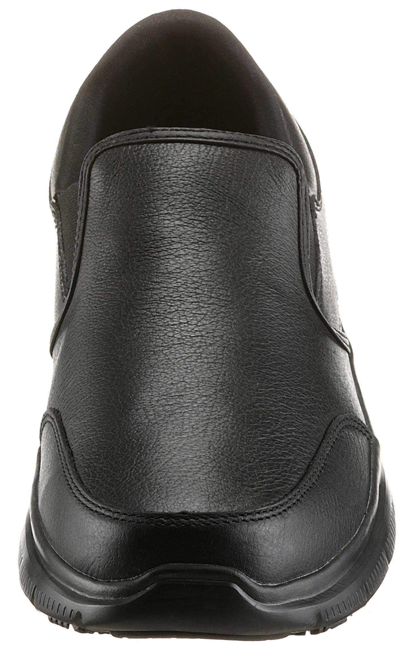 Skechers Mens Flex Advantage Sr Bronwood Slip On Trainers, Black Leather, 9 UK