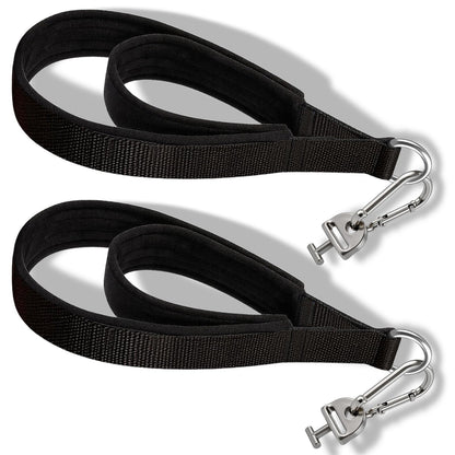 Pilates Loops Compatible with Tonal Smart Home Gym, Double Loop Soft Lined Pilates Straps with T Lock Adapter, W/Snap Hooks, D-Ring Straps for Home Gym & Yoga Workout Accessories (2Pcs)