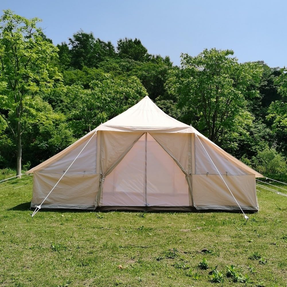 Dream House Large Spacious Outdoor Waterproof Cotton Canvas 4 Season Camping Tent for 10 Persons