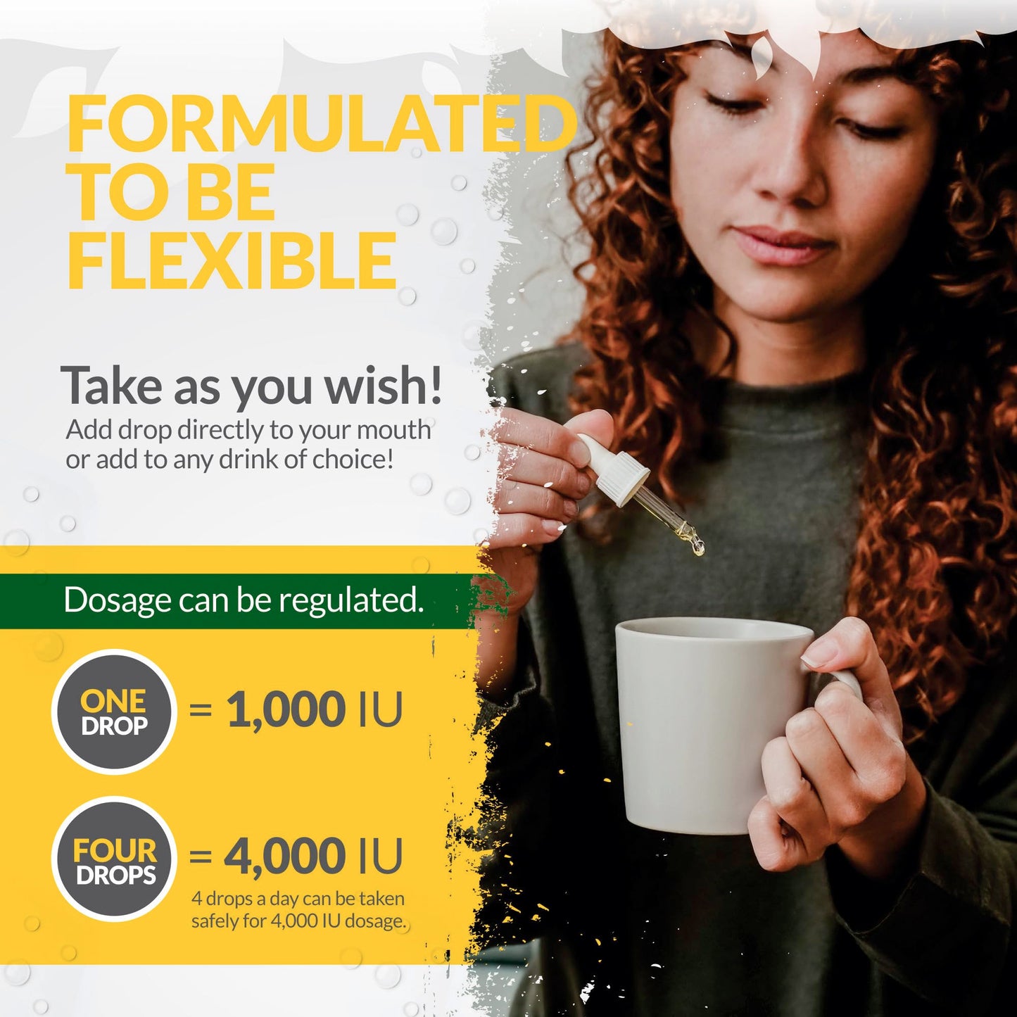 Vitamin D Drops 90ml (3000 Drops) - 1000IU per Drop - 50% More - Flexible Dose of Liquid Vitamin D3 Supplement for Adults - Unflavoured & Vegetarian - Made in The UK - Nu U Nutrition