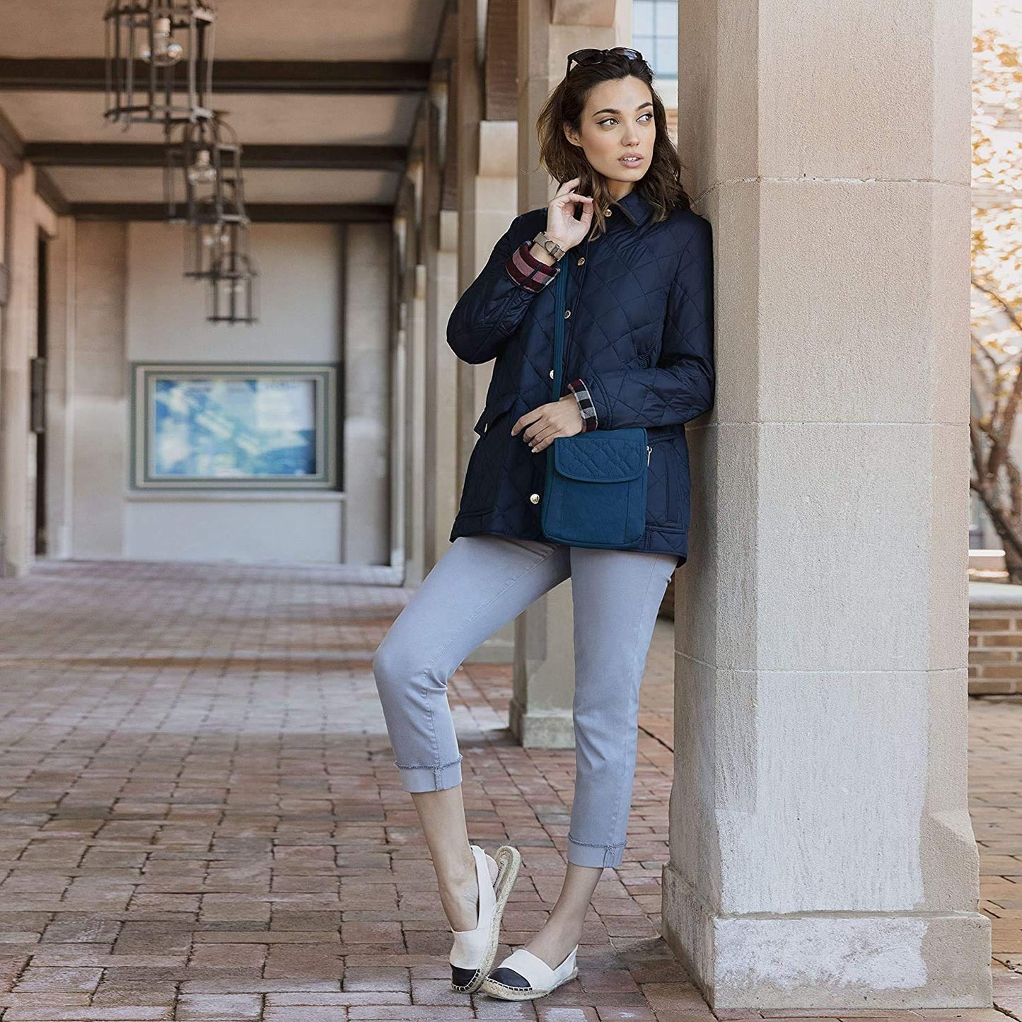 Travelon Anti-Theft Signature Quilted Slim Pouch, Sable, One Size, Anti-theft Signature Quilted Slim Pouch