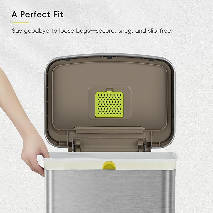 EKO 21 Gallon / 50-90 Liter, Extra-Strong Garbage Bags, Lemon Zest Scent