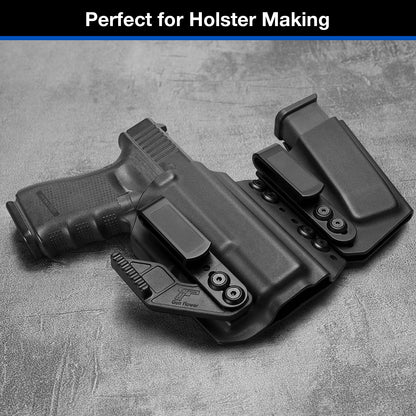 Universal Holster Clip – Fits 1.5" & 1.75" Belts – Tuckable IWB/OWB Belt Clip Hook for Kydex/Leather/Hybrid Holsters & Sheath – 5 Hole Adjustable Mounting – Includes Hardware