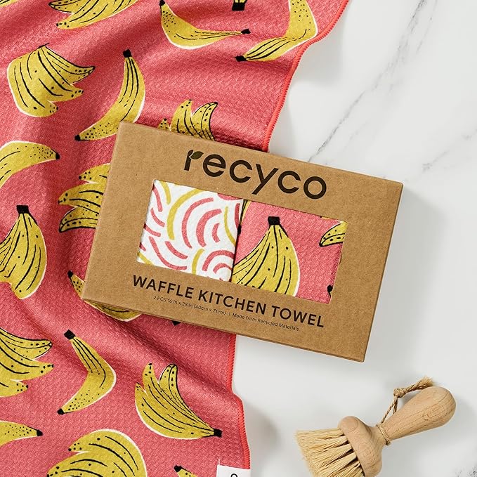 RECYCO Waffle Kitchen Towel Set of 2