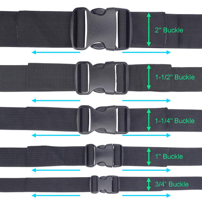 3pcs 1" Inner Dia. Plastic Buckles for Strap Replacement, Quick Side Release Buckles Outdoor Camping Backpack Clips for Dog Collar Nylon Webbing Belt Clip Dual Adjustable