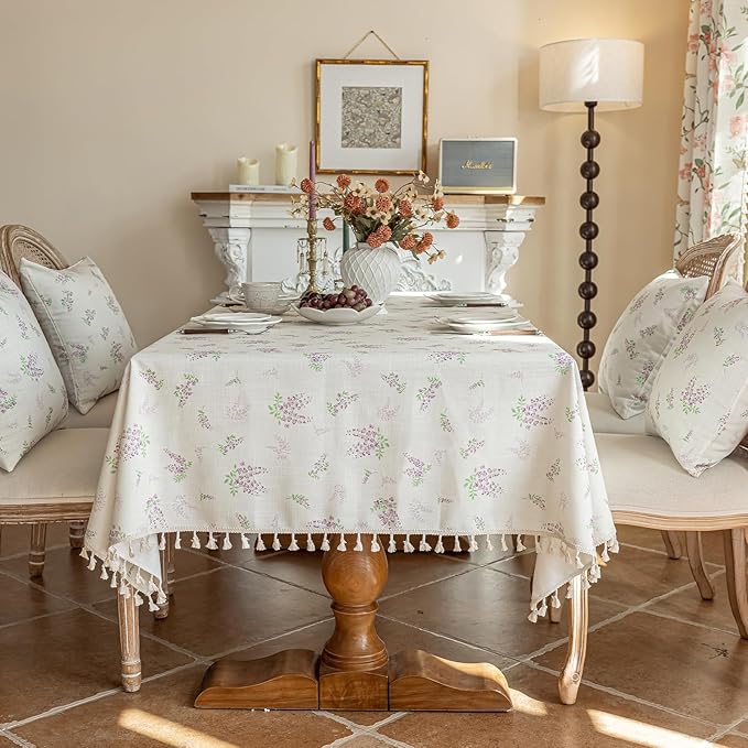 VClife Tablecloth Linen Texture Tablecloth