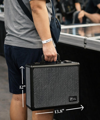 Panopply SLAB ARMOR 3 Row Graded Card Storage Box PSA Card Slab Case For Graded cards Hold 120+ Slabs Graded Card Case PSA Graded Card Storage Sports Baseball Card Collector Gifts (CARBON FIBER)