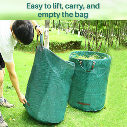 Singwow Heavy Duty Garden Bags - 500L x 2 Reusable Sacks with Handles, Ideal for Collecting Waste, Leaves and Grass
