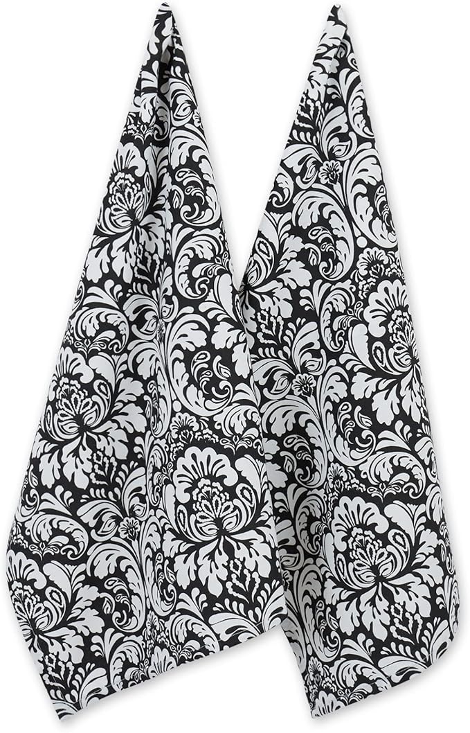 DII Cotton Dish Towel Set Damask Print