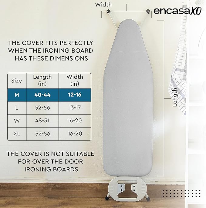Encasa XO Ironing Board Cover and Pad 42"x14"
