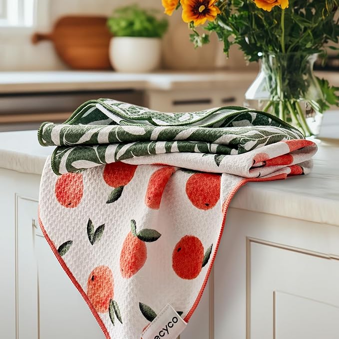RECYCO Waffle Kitchen Towel Set of 2