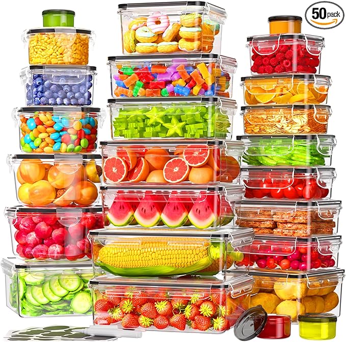 50 PCS Food Storage Containers
