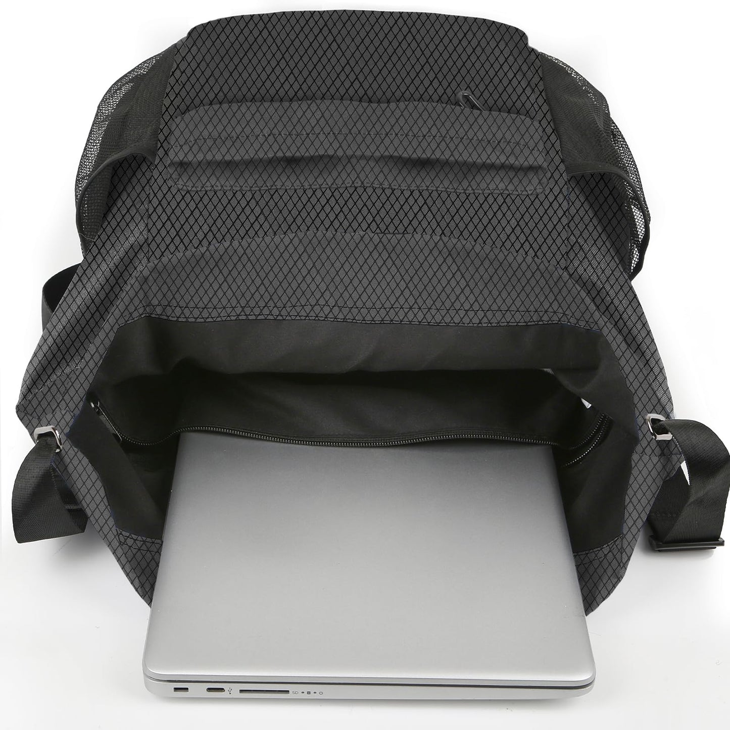 time2go Waterproof Drawstring Backpack Sports Gym Sackpack with Mesh Pockets Water-Resistant String Cinch Beach Bag for Men Women