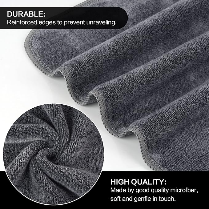 SINLAND Microfiber Facial Cloths Fast Drying Washcloth 12inch x 12inch
