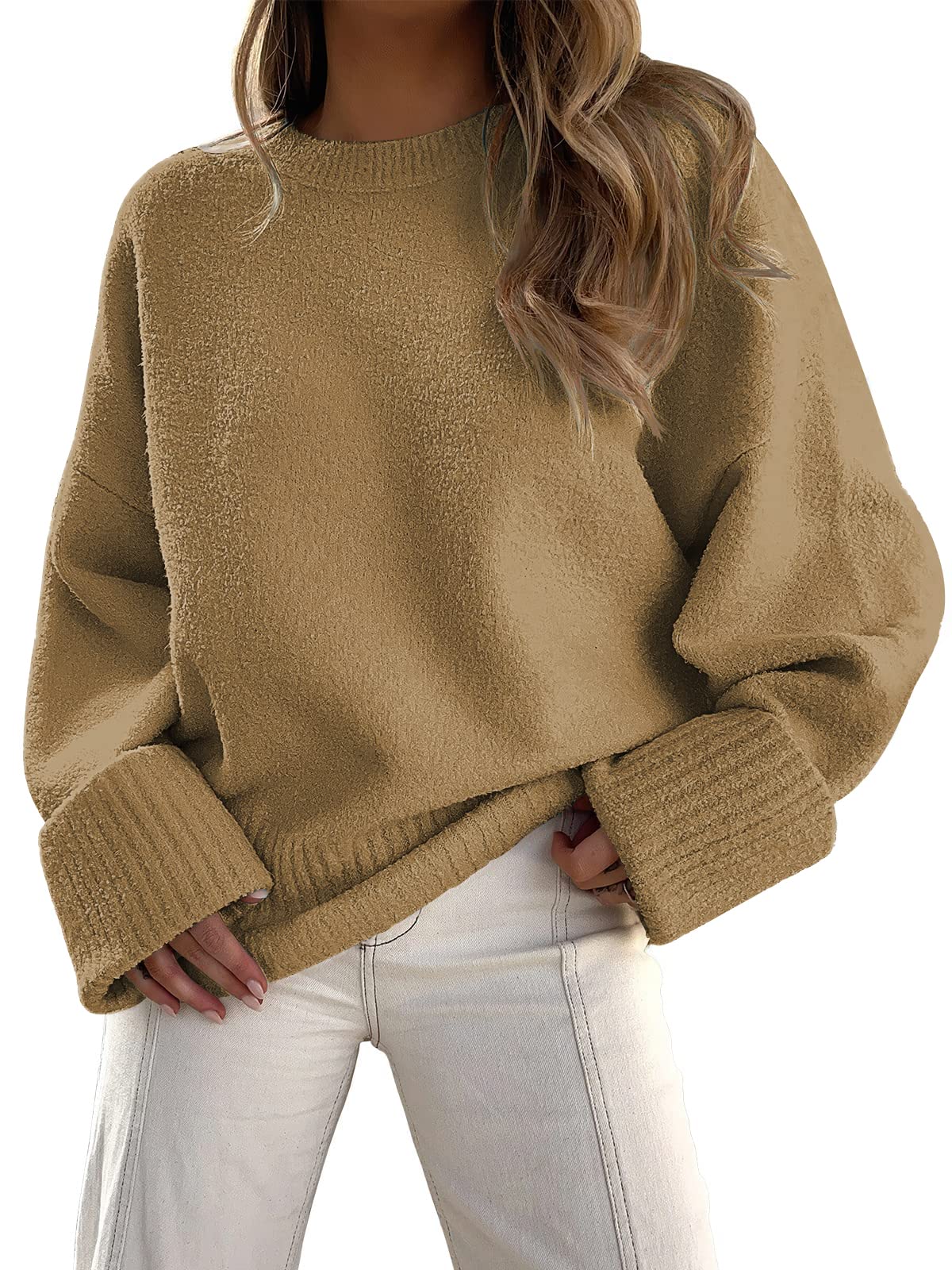 LILLUSORY Women's Oversized Sweaters Fuzzy Chunky Warm Pullover Sweater