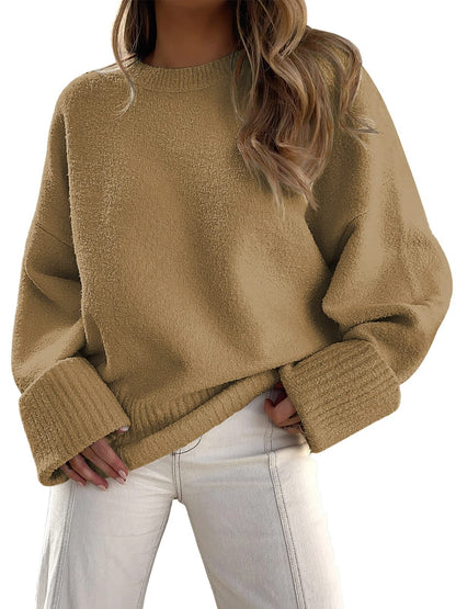 LILLUSORY Women's Oversized Sweaters Fuzzy Chunky Warm Pullover Sweater