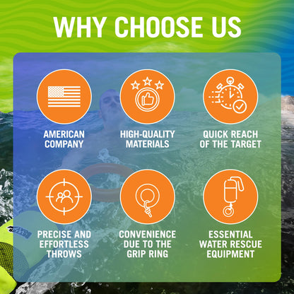 Better Boat Water Throw Bag for Rescue, 70 FT Rope, Water Rescue Equipment with Line Bag, Ideal for Kayak, Larger Boats, and Emergency Use