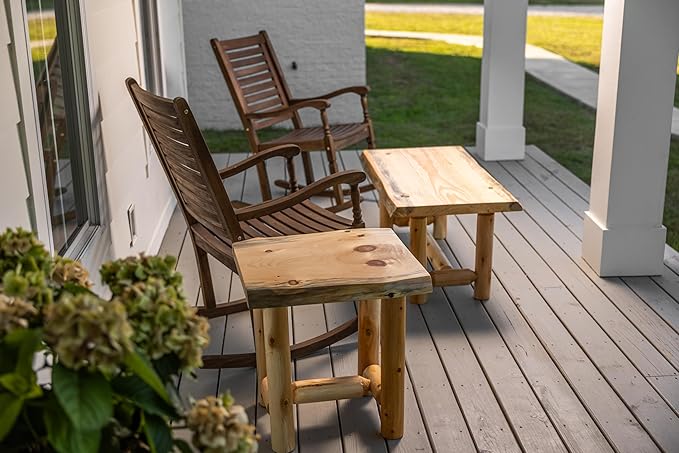 Live Edge Log Coffee Table — Rustic Furniture — Pine & Cedar Rustic Coffee Table