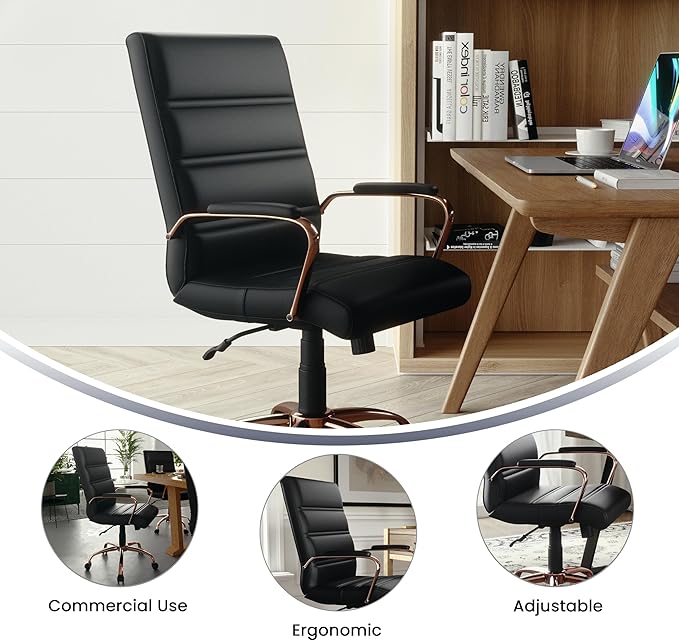 Flash Furniture Whitney Mid-Back Swivel LeatherSoft Desk Chair