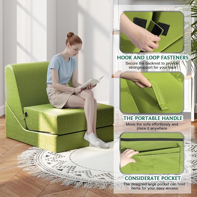 jela Outdoor Sofa, Waterproof Folding Lounge Chair and Sofa, UV Resistant Patio