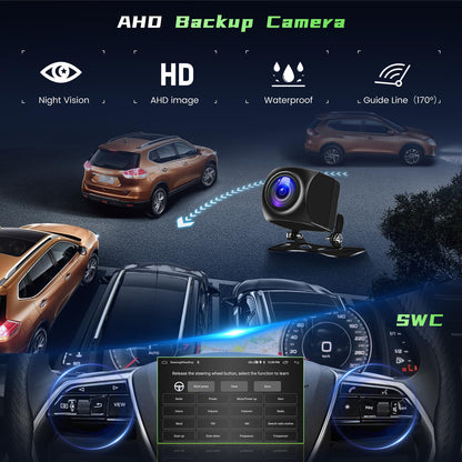 [4Core 64G] Android 15 Car Stereo for Ford Expedition 2007-2014(Manual A/C), Hikity 9'' Touchscreen Expedition Radio Wireless CarPlay Android Auto GPS Mirror Link 5G WiFi Bluetooth FM/EQ Backup Camera