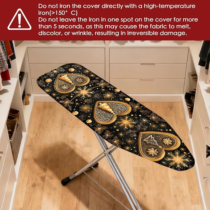Nuxovilar Ironing Board Covers Golden Heart Winter Trees Pattern Polyester