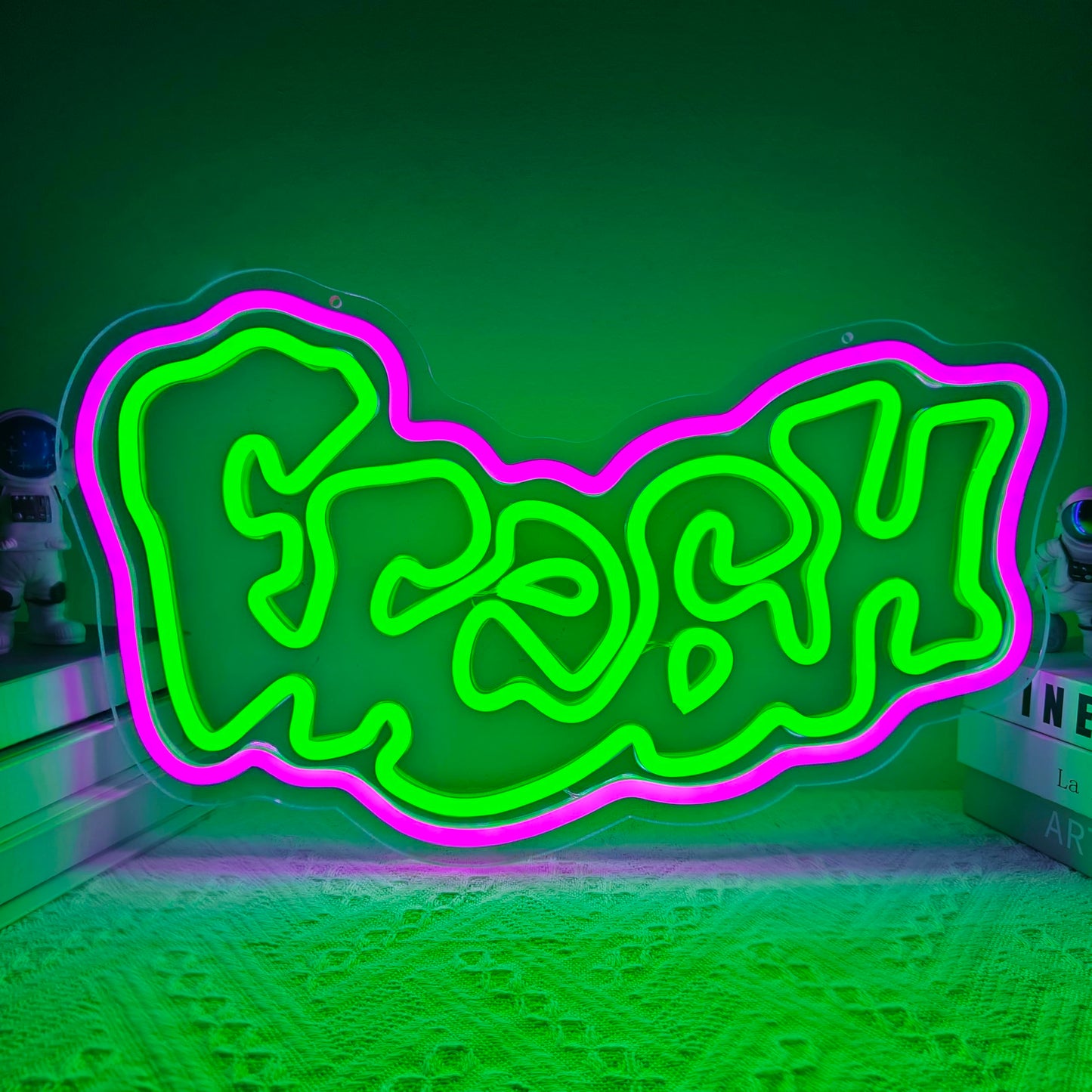 Fresh Neon Sign for Backdrop Dimmable 90s Hip Hop Party Decorations Led Hip Hop Graffiti Light Up Sign for Wall Decor Back to the 90s Neon Light for Christmas Birthday Gifts