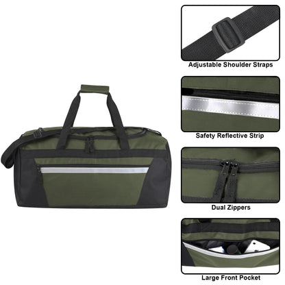 40 Litre, 22 Inch Duffle Bag for Women Men Travel; Large Duffel Bag with Shoulder Strap, Sections (Hunter Green)