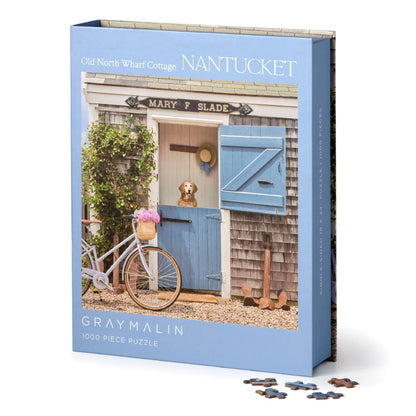 Galison Gray Malin Nantucket – 1000 Piece Book Puzzle with Dreamy Nantucket Photography Packaged in Magnetic Keepsake Book Sized Box