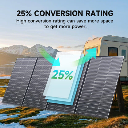 ALLPOWERS SP037 400W Portable Solar Panel, 23% Efficient IP66 Waterproof Foldable for RV Camping Home & 12V Systems, Compact Power Solution