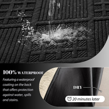 HYZOTEX Waterproof Sectional Couch Covers Sectional Sofa Cover L Shaped Corner Sofa Slipcovers Blanket for Dogs Pets Washable Jacquard Quilted L Shape Furniture Protector (75x276 in, Charcoal Black)