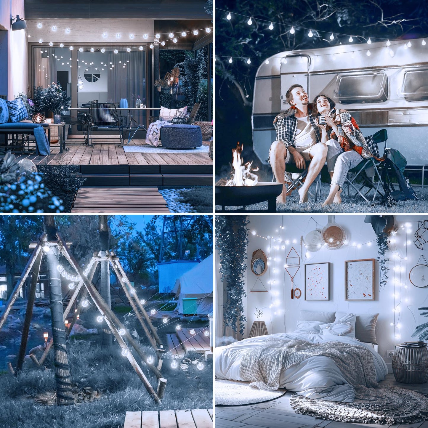 Minetom Globe String Lights