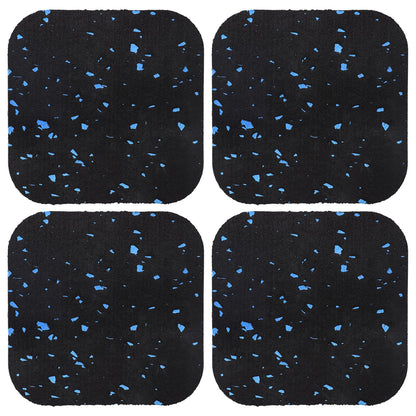 4Pcs Treadmill Mats, Coolrunner High Density Equipment Pads Noise Reduction for Floor Protection, Washing Machine Pads, Anti Vibration Rubber mats for Stationery Bike, Rowing Machine, Home Gym Station