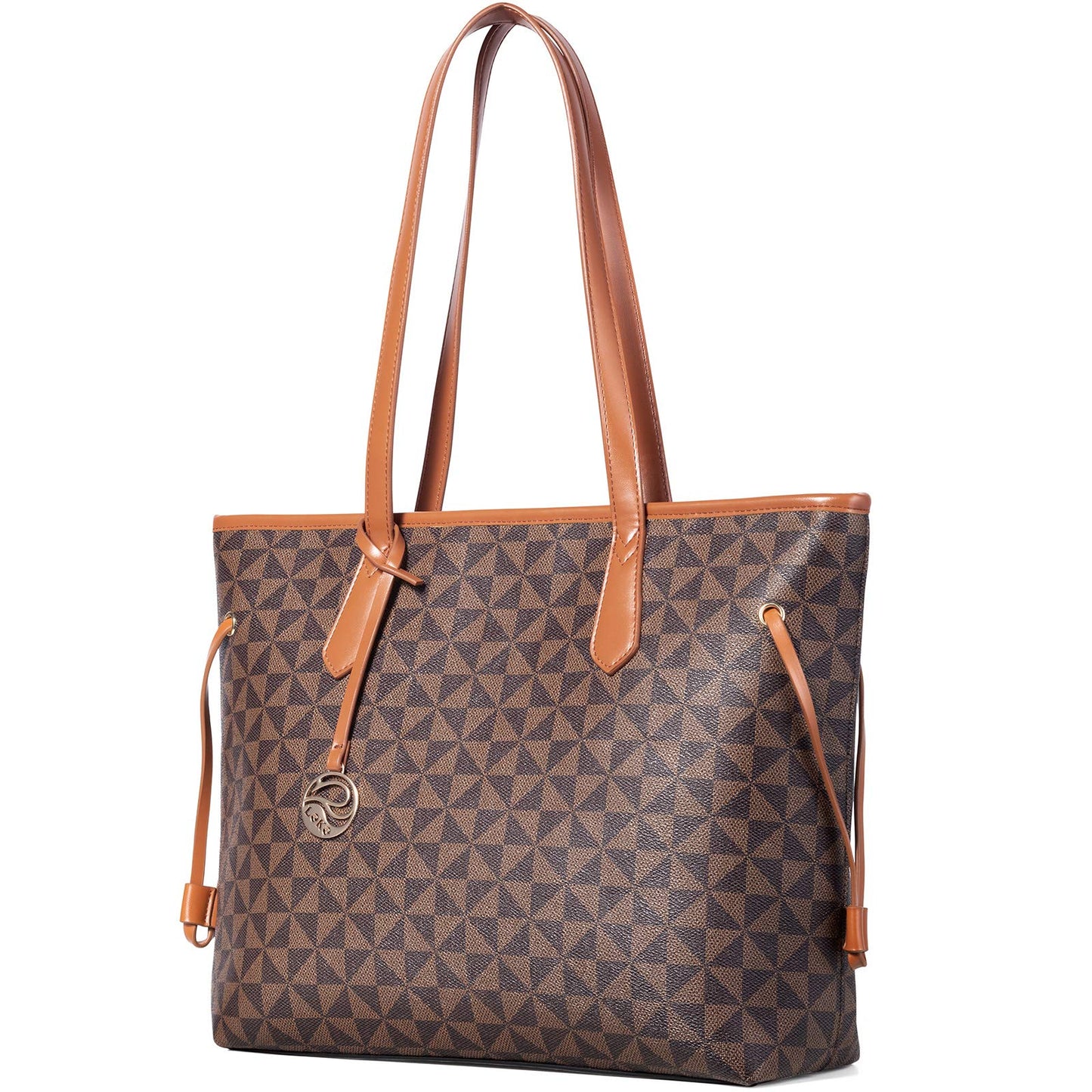 Lekesky Tote Bag for Women Stylish Handbag Faux Leather Shoulder Bag for Work School Dating, Brown