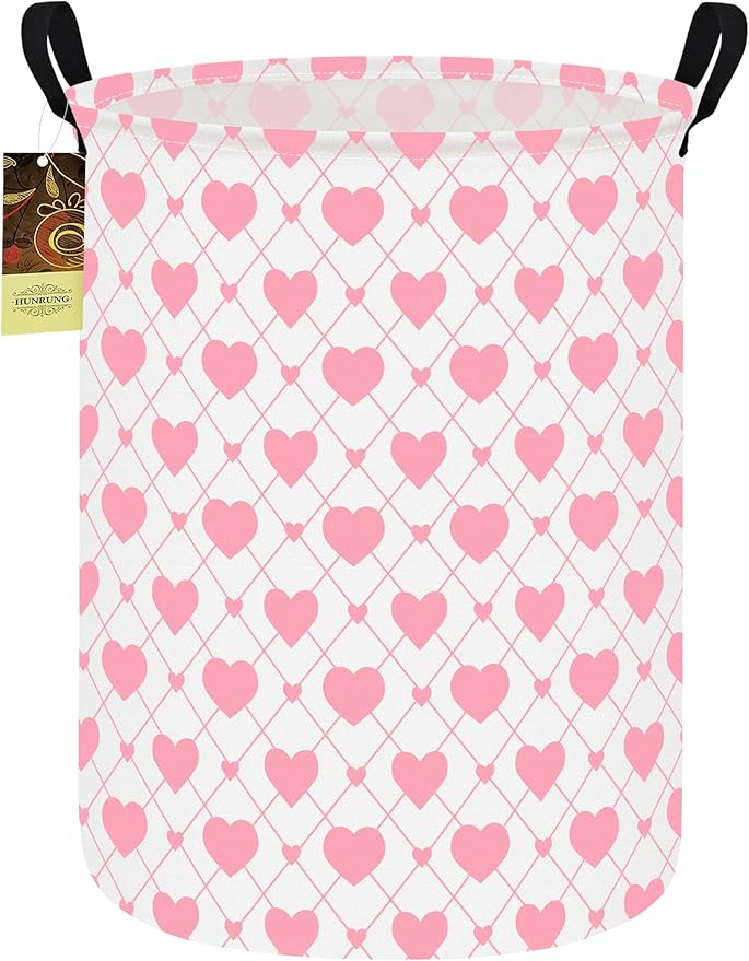 HUNRUNG Laundry Hamper, Large Canvas Fabric Lightweight Storage Basket Toy