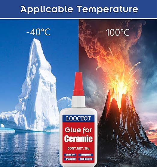LOOCTOT 30g Ceramic Glue, China Porcelain and Pottery Repair, Super Instant