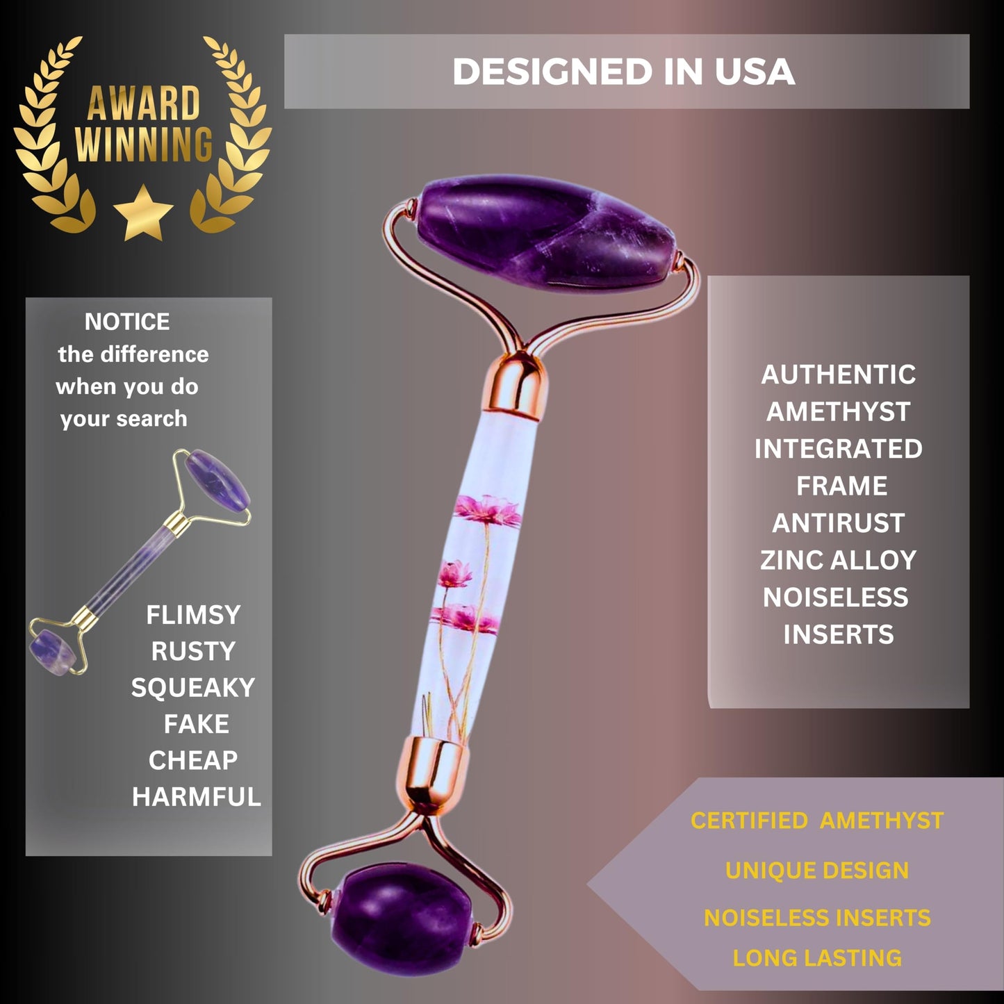 100% Authentic Jade Roller and Gua Sha Set for face I Derma Roller I Facial Tools I Real Guasha I Premium Quality I Mother's Day Gift for wife