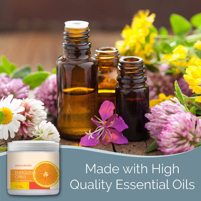 SMELLS BEGONE 15 oz Air Freshener Odor Absorber Gel - Absorbs Odor from Bathrooms, Cars, Pet Areas, Boats & RVs - Made with Essential Oils - Energizing Citrus Scent