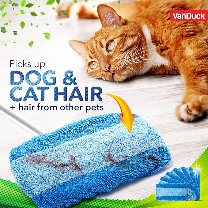 VanDuck Reusable Pet Heavy Duty Mop Pads Compatible