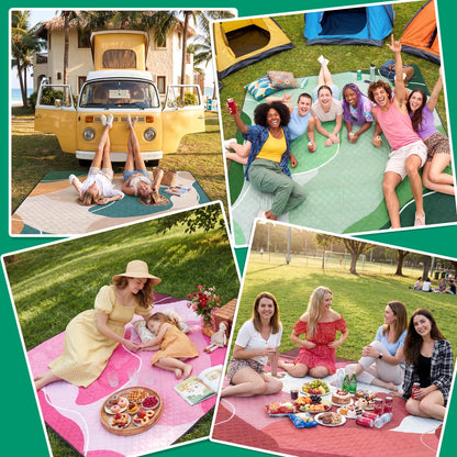 Waterproof Beach Blanket Picnic Outdoor Camping Mat Oversized Extra Large Foldable Sandproof Sand Free Resistant Big XL Giant Towel Hawaii Honeymoon Essentials Women Summer Must Have Vacation Gift