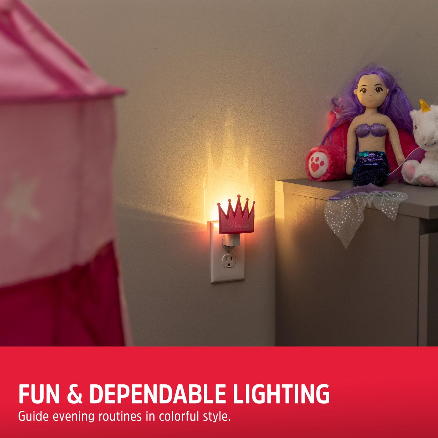 Energizer Night Light, Color Changing, Nightlight for Bedroom, Bathroom, Nursery, Hallway, Kitchen,White Base, 81567